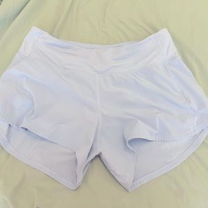 Lululemon Speed ups, Mid rise, 4 inch, Blue linen, size 8 Tall